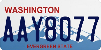 WA license plate AAY8077