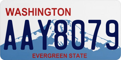 WA license plate AAY8079