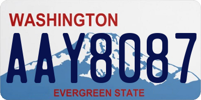 WA license plate AAY8087