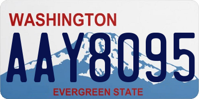 WA license plate AAY8095