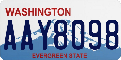WA license plate AAY8098