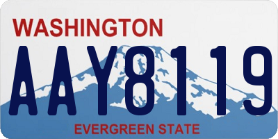 WA license plate AAY8119