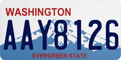 WA license plate AAY8126