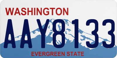 WA license plate AAY8133