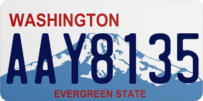 WA license plate AAY8135