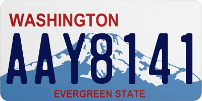WA license plate AAY8141