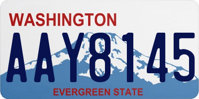 WA license plate AAY8145