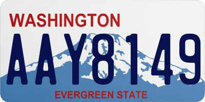 WA license plate AAY8149