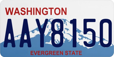 WA license plate AAY8150