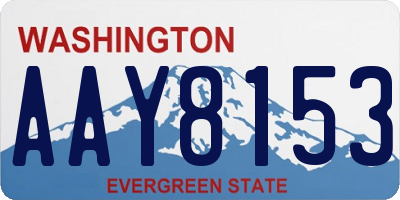 WA license plate AAY8153