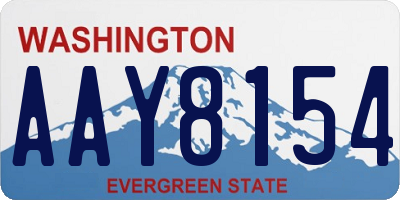 WA license plate AAY8154