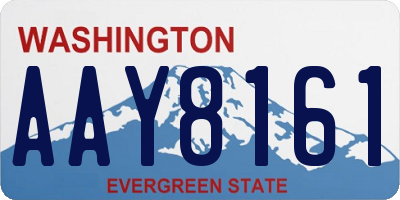 WA license plate AAY8161