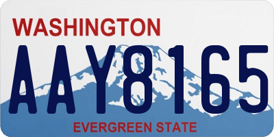 WA license plate AAY8165