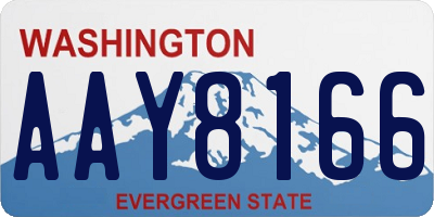 WA license plate AAY8166