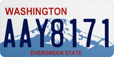 WA license plate AAY8171