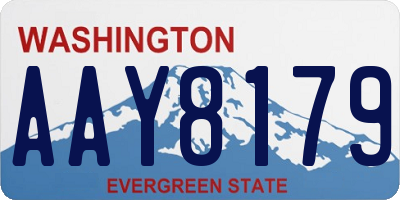 WA license plate AAY8179