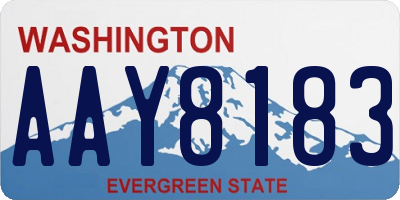 WA license plate AAY8183