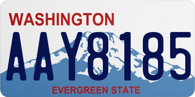 WA license plate AAY8185