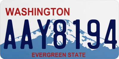 WA license plate AAY8194
