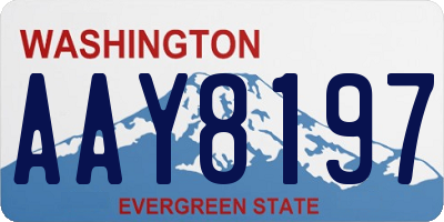 WA license plate AAY8197