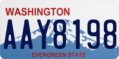 WA license plate AAY8198
