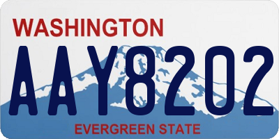 WA license plate AAY8202