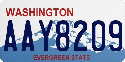 WA license plate AAY8209
