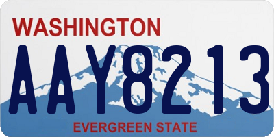 WA license plate AAY8213