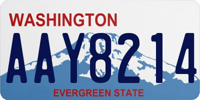 WA license plate AAY8214