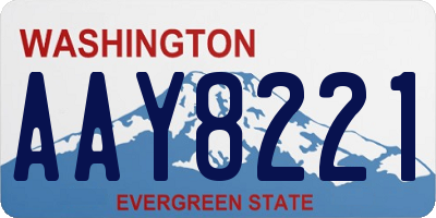 WA license plate AAY8221