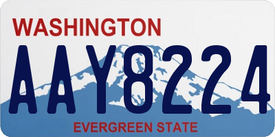 WA license plate AAY8224