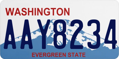 WA license plate AAY8234