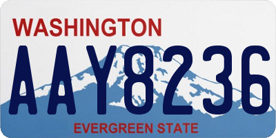 WA license plate AAY8236