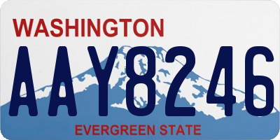WA license plate AAY8246