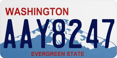 WA license plate AAY8247