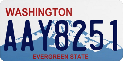 WA license plate AAY8251