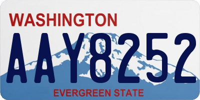 WA license plate AAY8252