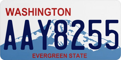 WA license plate AAY8255