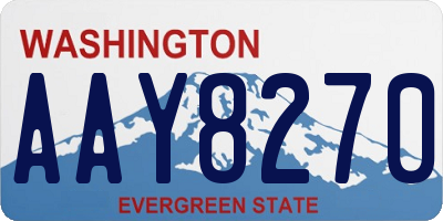 WA license plate AAY8270