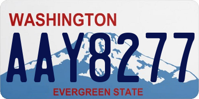 WA license plate AAY8277