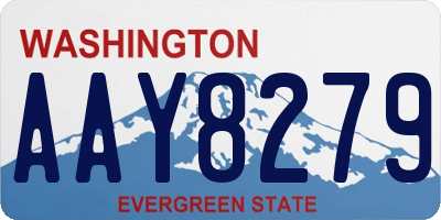 WA license plate AAY8279