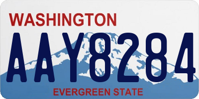 WA license plate AAY8284