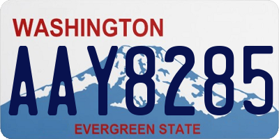 WA license plate AAY8285