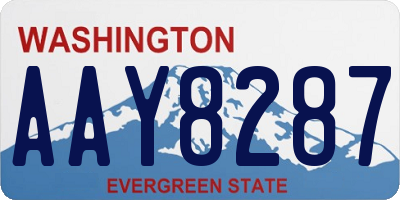 WA license plate AAY8287
