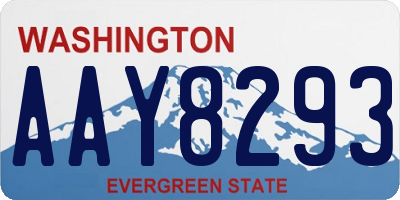 WA license plate AAY8293