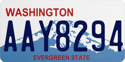 WA license plate AAY8294