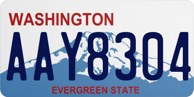 WA license plate AAY8304