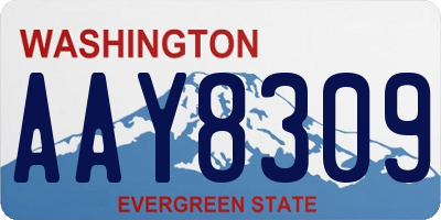 WA license plate AAY8309