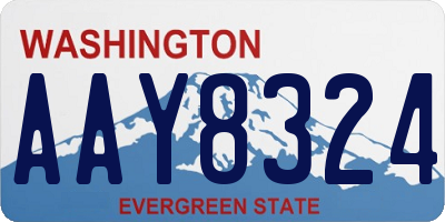WA license plate AAY8324