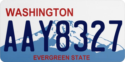 WA license plate AAY8327